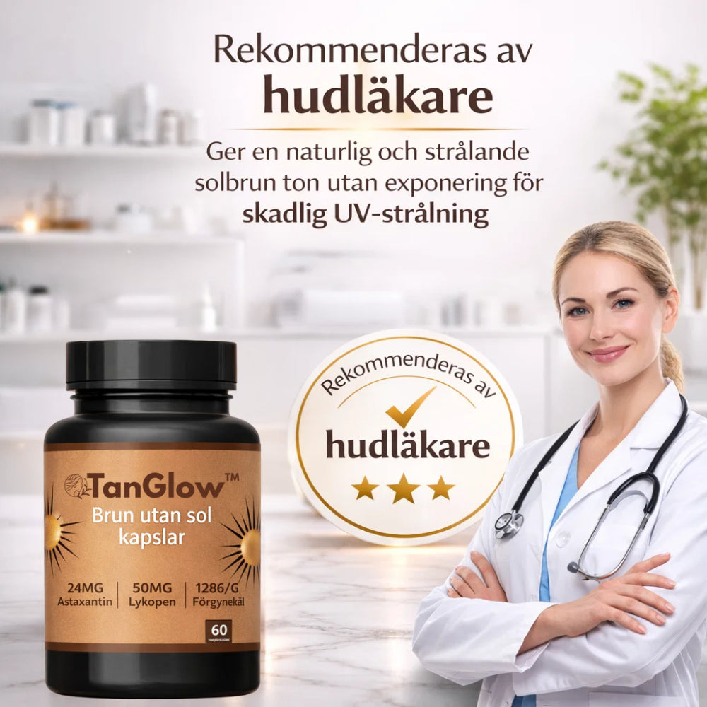 TanGlow™ Brun-utan-sol-tillskott | Få naturligt solbränna på bara 7 dagar!
