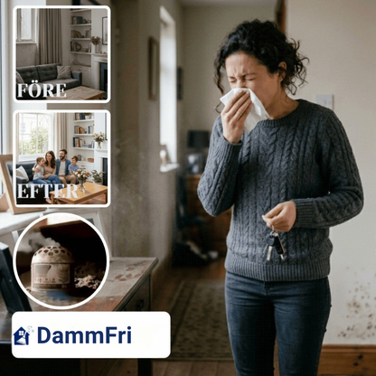 DammFri Magische luchtbox | Tar bort 99,9 % av luftburet damm och bakterier på bara 1 minut!