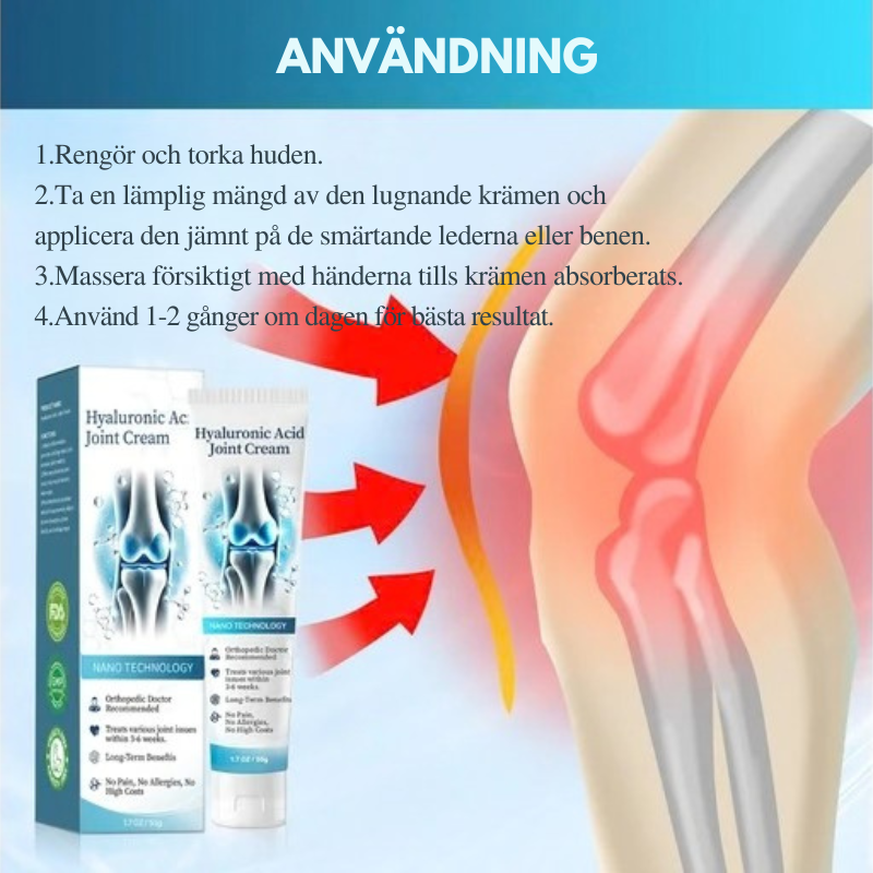 Hyaltexa™ Ledkräm med kollagen & hyaluronsyra"