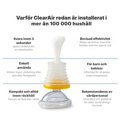 ClearAir™ | Praktiskt hjälpmedel vid kvävningsrisk